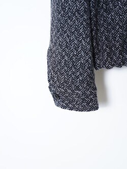 YOKE MENS Herringbone Tweed Zip Blouson IMAGE18