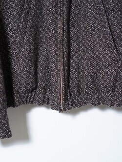 YOKE MENS Herringbone Tweed Zip Blouson IMAGE5