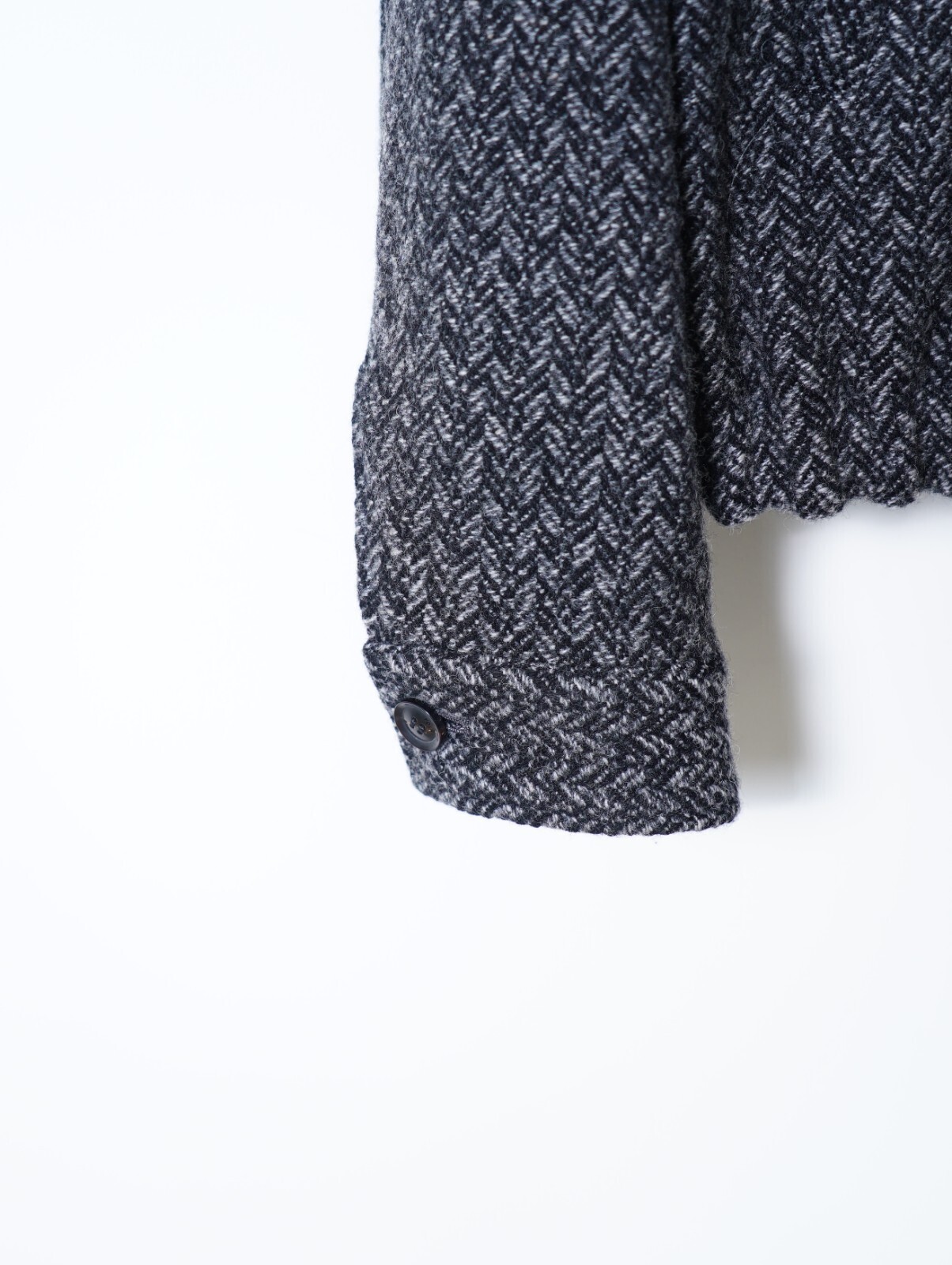 YOKE MENS Herringbone Tweed Zip Blouson IMAGE18