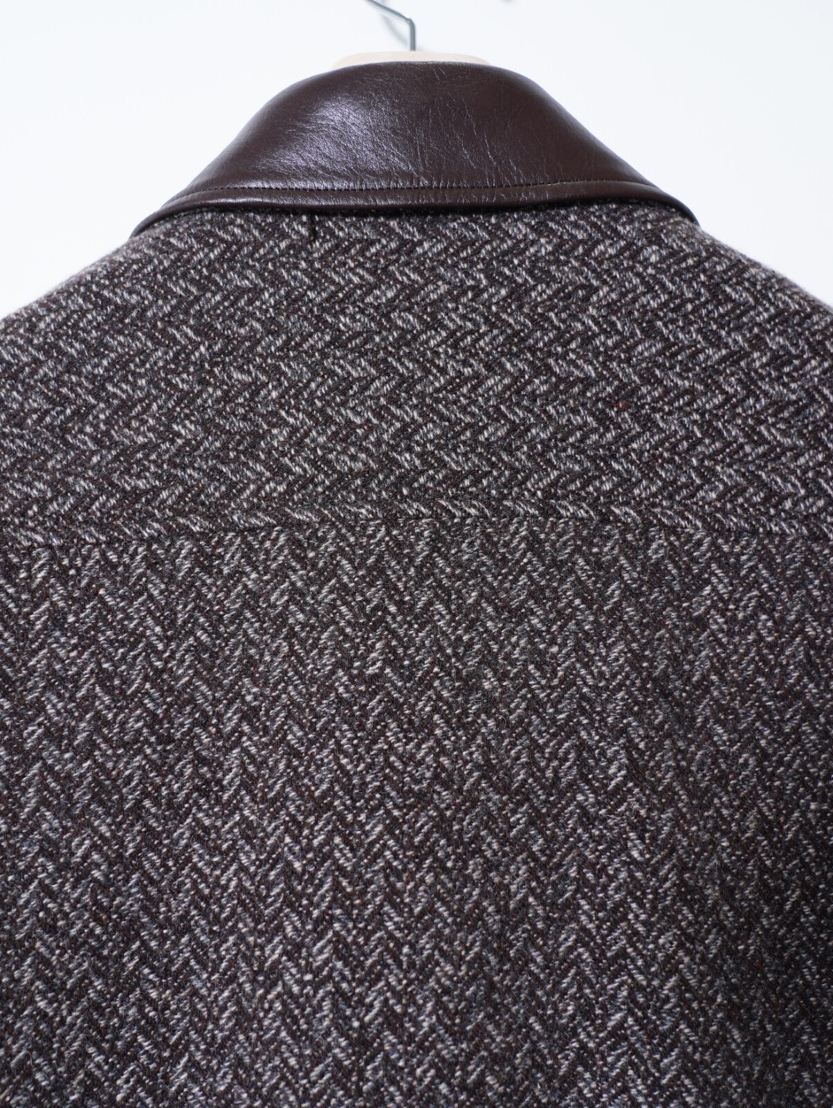 YOKE MENS Herringbone Tweed Zip Blouson IMAGE9