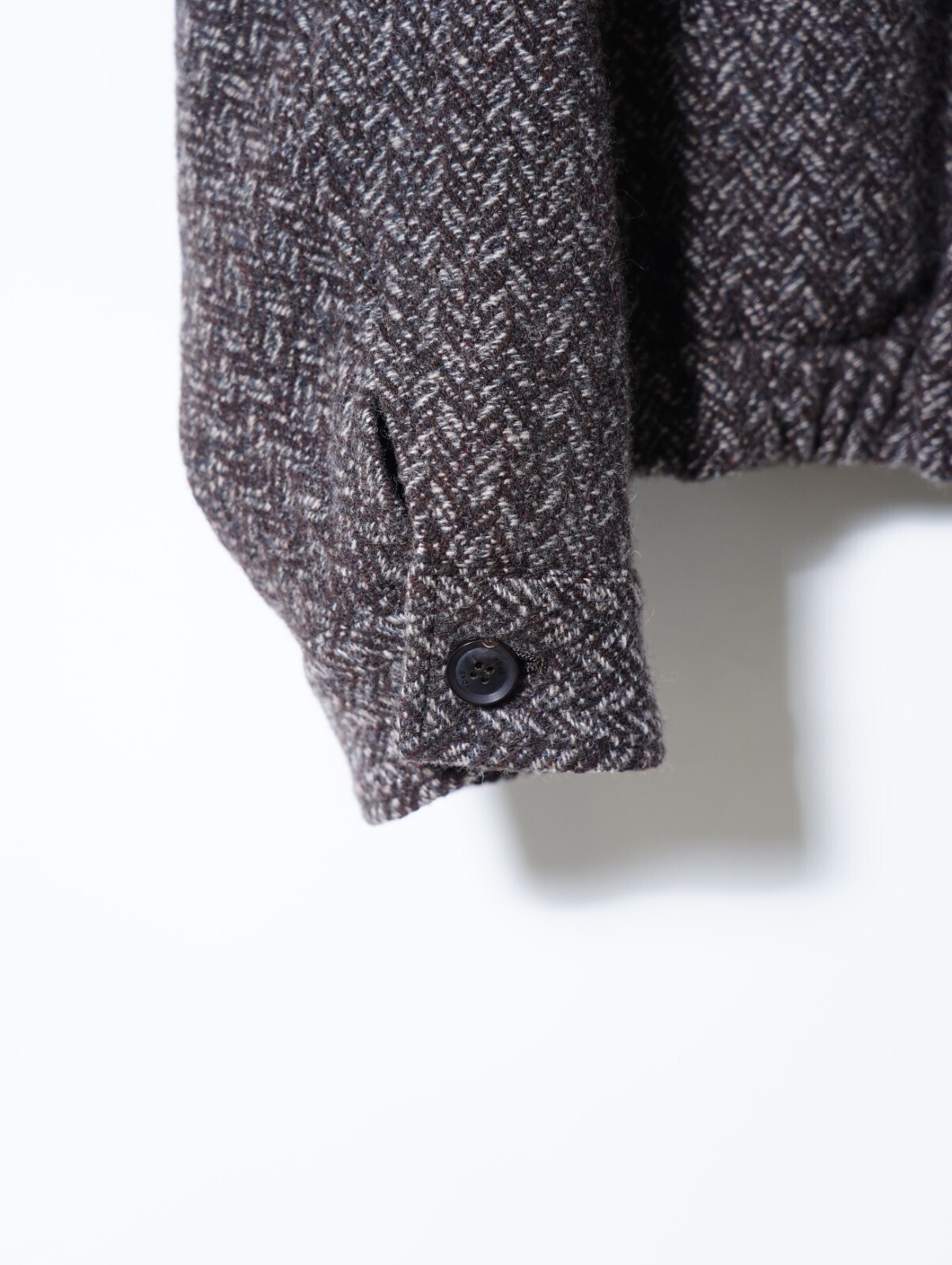 YOKE MENS Herringbone Tweed Zip Blouson IMAGE8