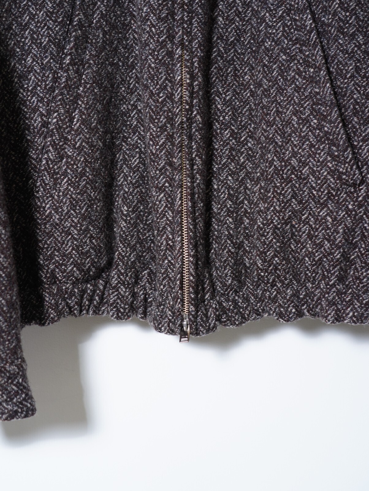 YOKE MENS Herringbone Tweed Zip Blouson IMAGE5