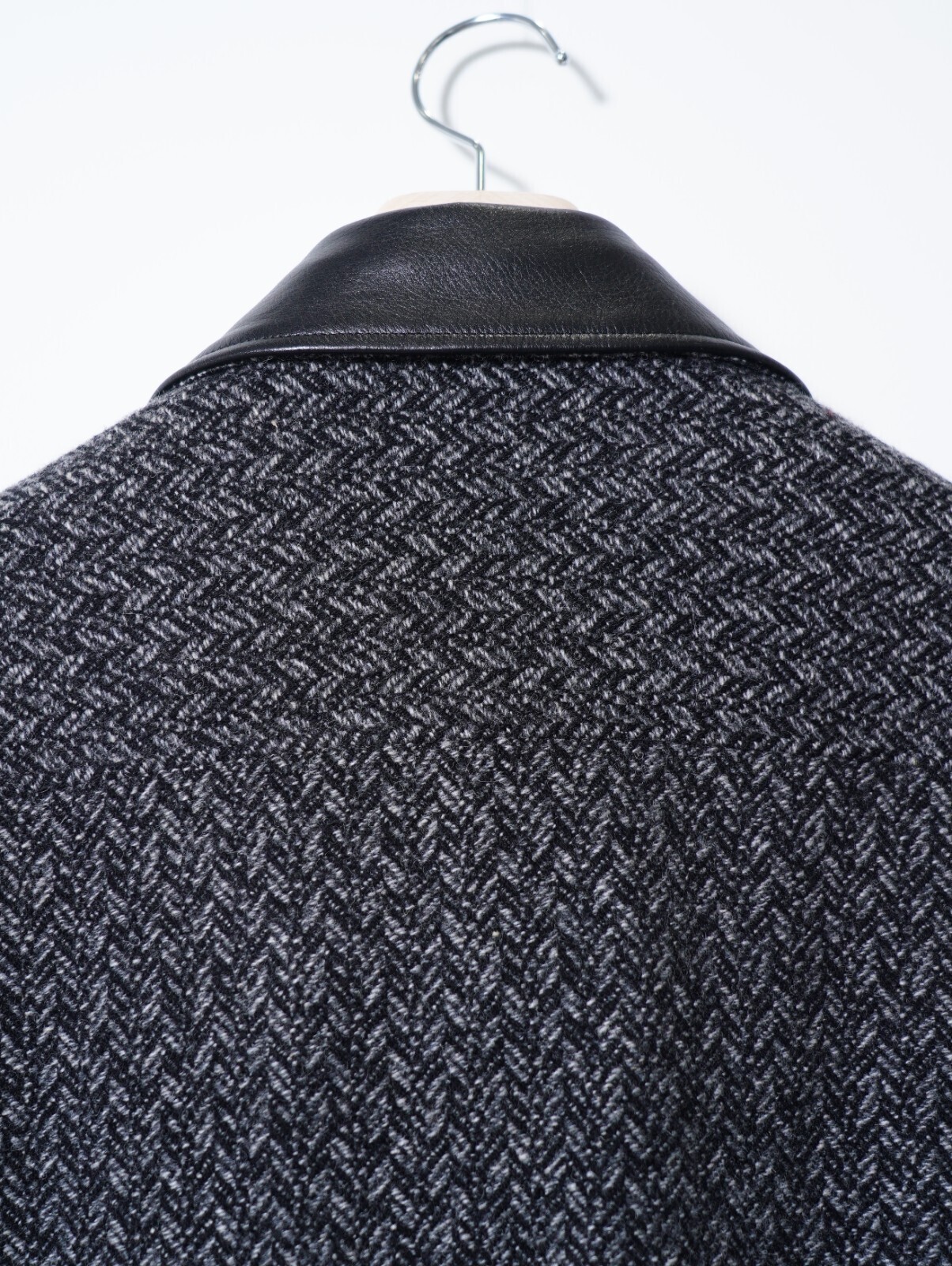 YOKE MENS Herringbone Tweed Zip Blouson IMAGE19