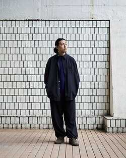 フレッシュサービス メンズ ウーリークロス レギュラーカラーシャツ 画像11
