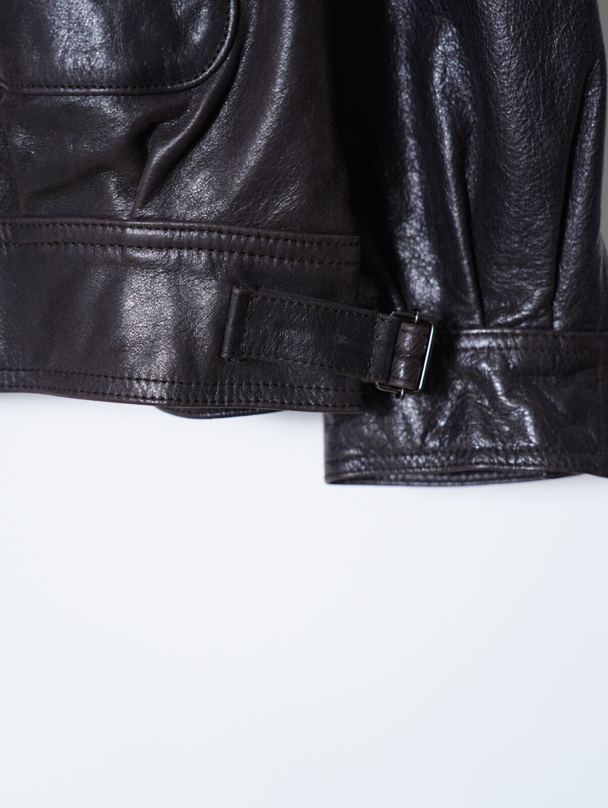 YOKE MENS Leather Flight Jacket IMAGE11