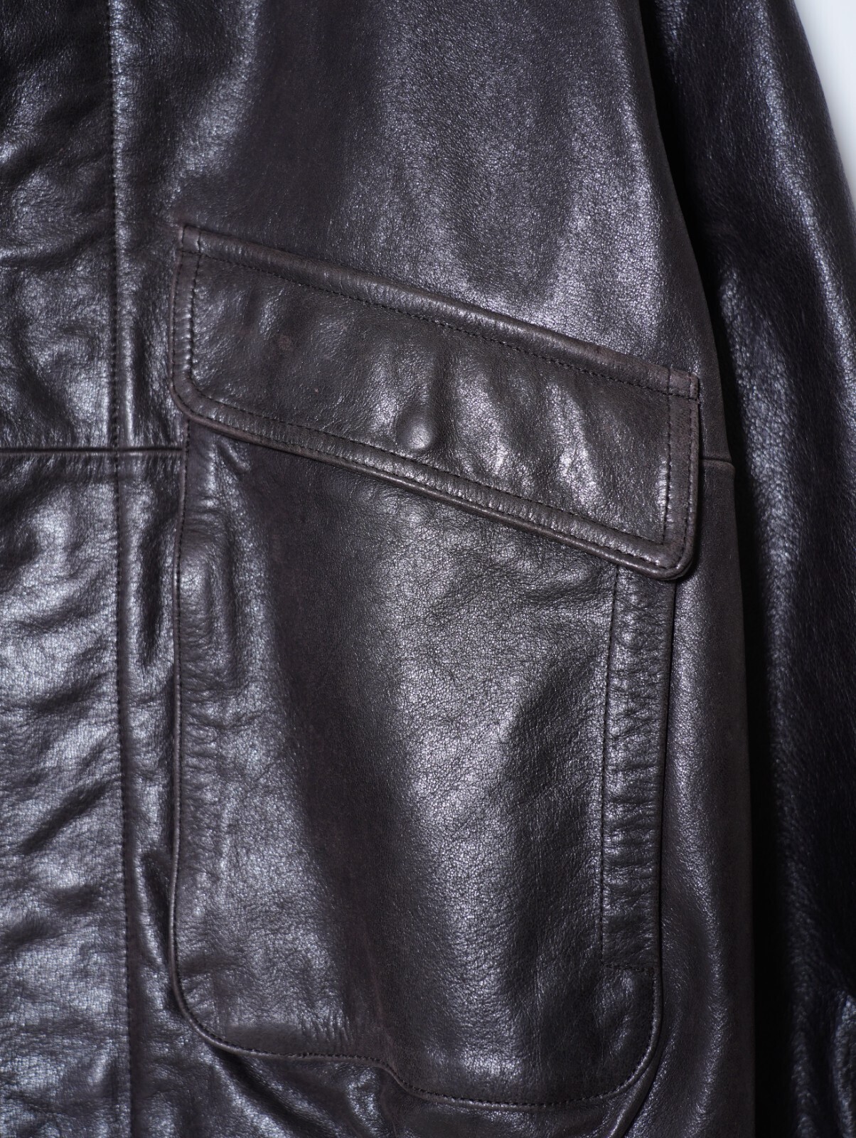 YOKE MENS Leather Flight Jacket IMAGE6