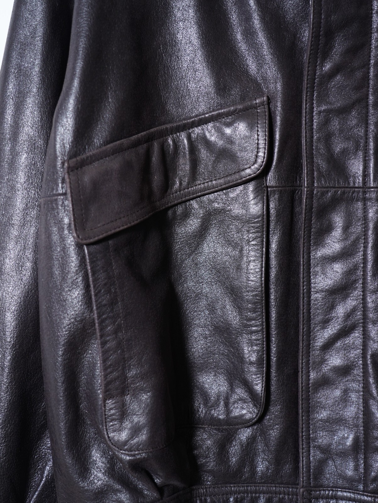 YOKE MENS Leather Flight Jacket IMAGE5