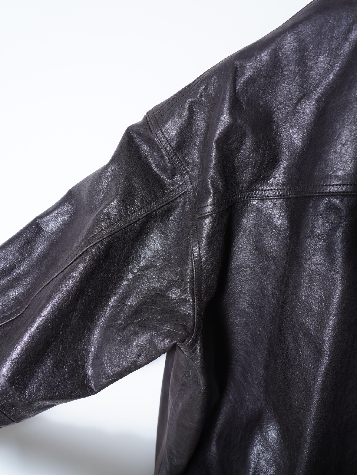 YOKE MENS Leather Flight Jacket IMAGE14