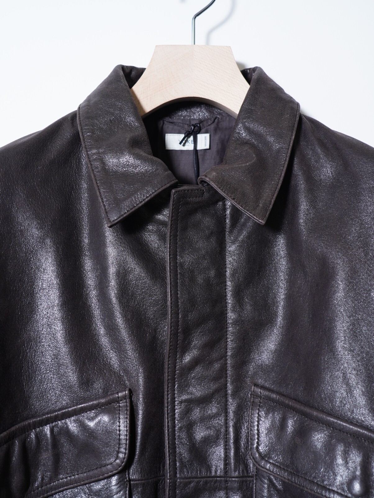 YOKE MENS Leather Flight Jacket IMAGE3