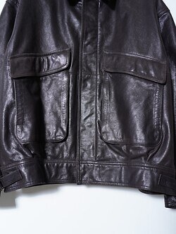 YOKE MENS Leather Flight Jacket IMAGE4