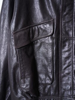 YOKE MENS Leather Flight Jacket IMAGE5