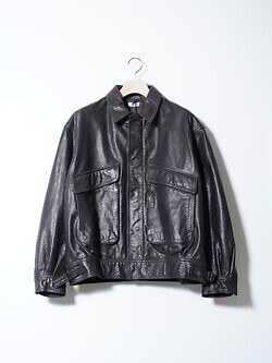 YOKE MENS Leather Flight Jacket IMAGE1