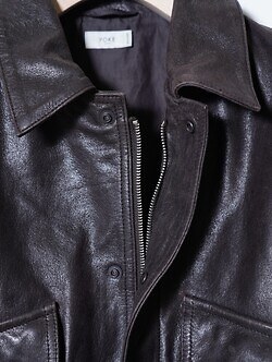 YOKE MENS Leather Flight Jacket IMAGE7