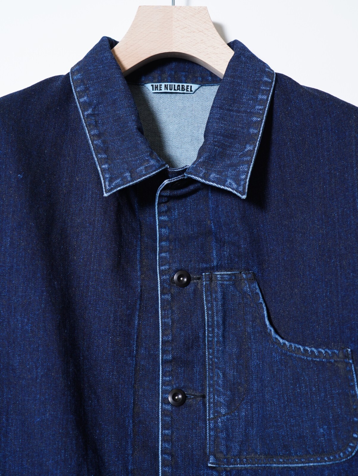 NULABEL MENS URUSHI COATED DENIM COVERALLS IMAGE3