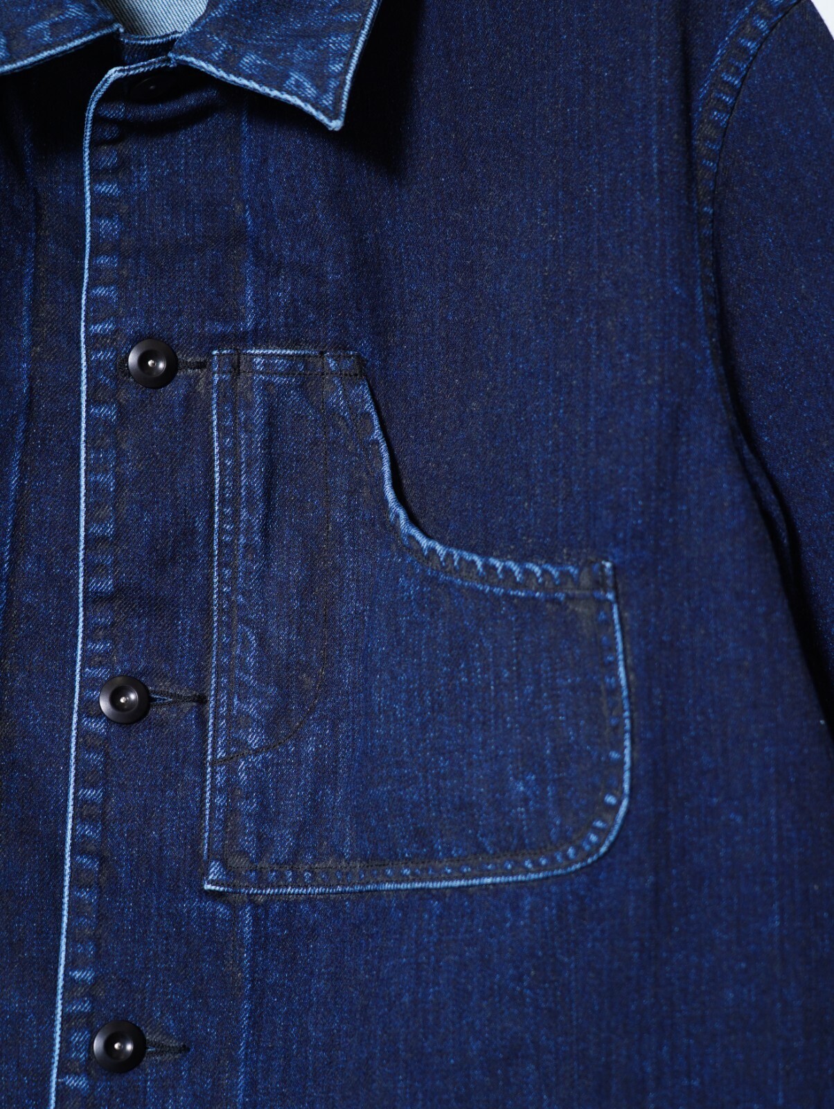 NULABEL MENS URUSHI COATED DENIM COVERALLS IMAGE4