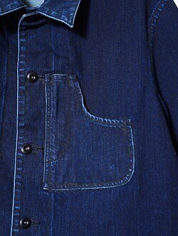NULABEL MENS URUSHI COATED DENIM COVERALLS IMAGE4