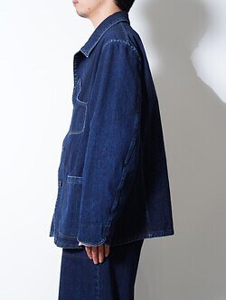 NULABEL MENS URUSHI COATED DENIM COVERALLS IMAGE12
