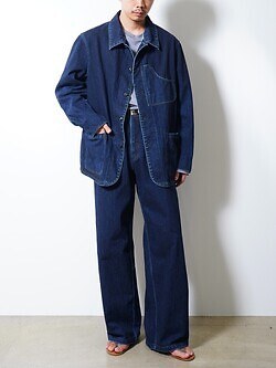 NULABEL MENS URUSHI COATED DENIM COVERALLS IMAGE15