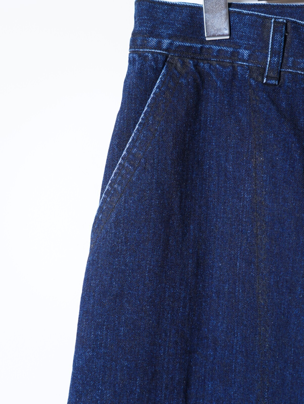 NULABEL MENS URUSHI COATED DENIM BAKER TROUSERS IMAGE6