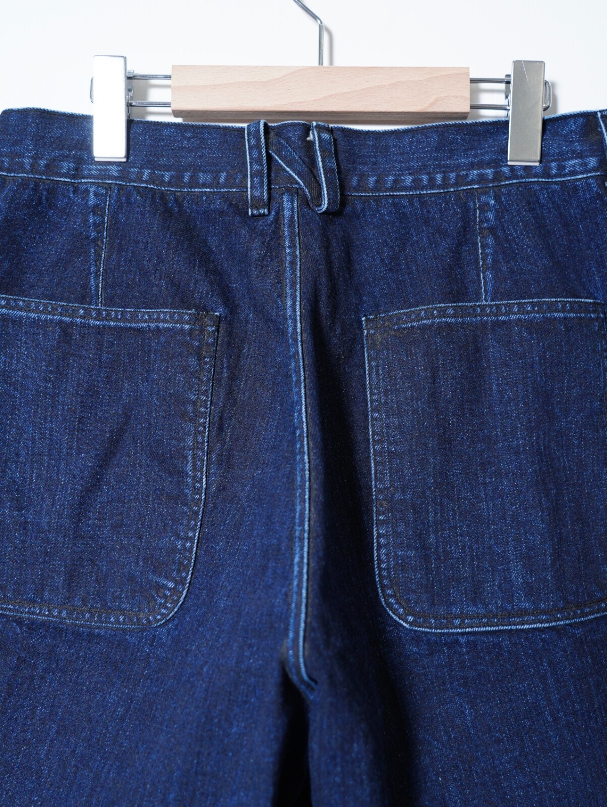 NULABEL MENS URUSHI COATED DENIM BAKER TROUSERS IMAGE8