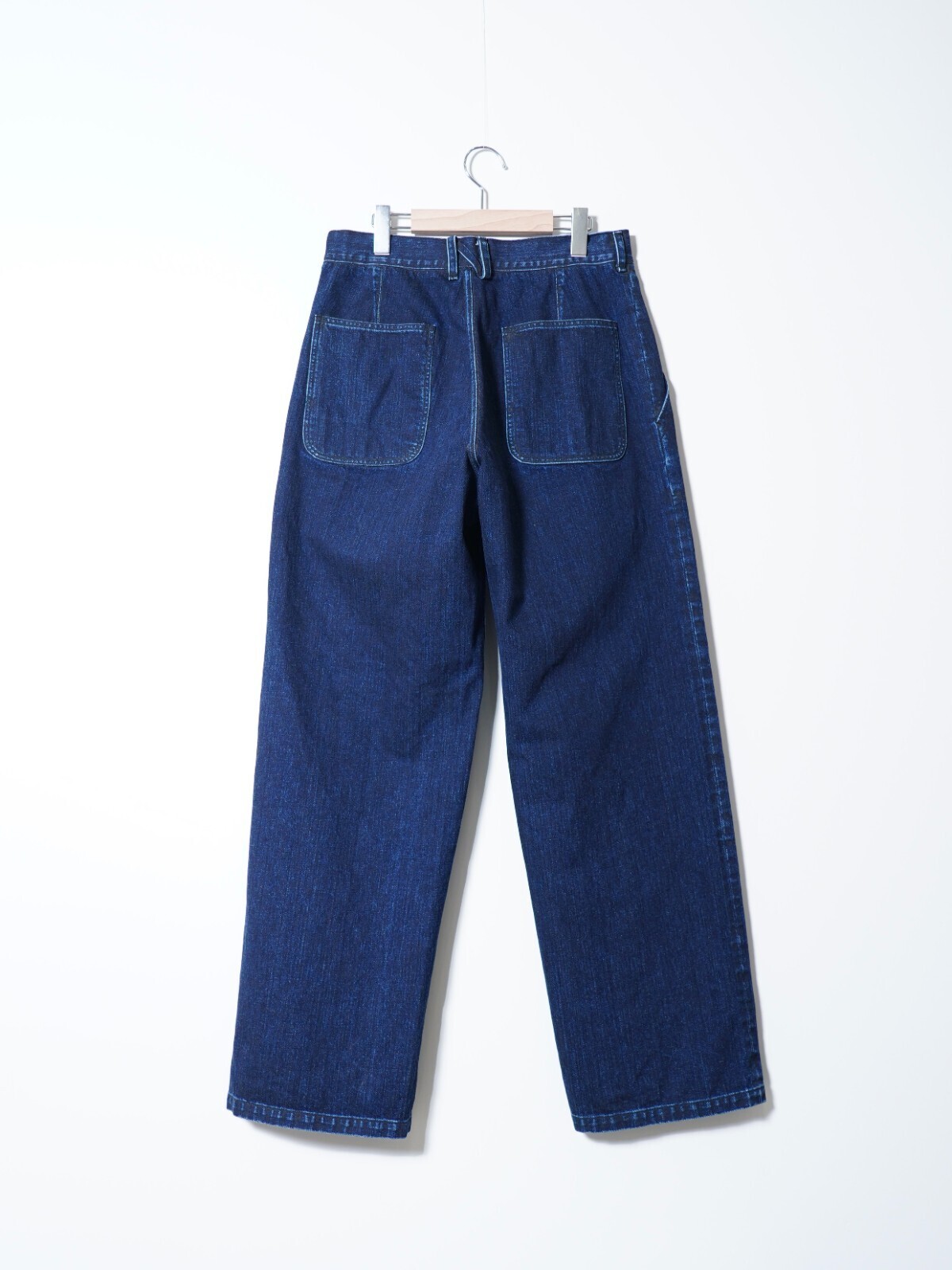 NULABEL MENS URUSHI COATED DENIM BAKER TROUSERS IMAGE2