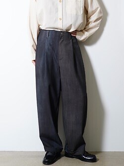 saby 男士 TWO TUCK TROUSERS - Bishu Japan Flow dyeing FAB -  圖片16