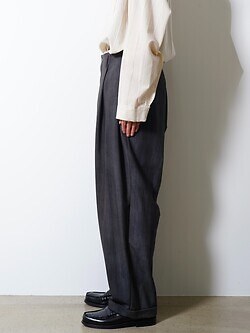 saby 男士 TWO TUCK TROUSERS - Bishu Japan Flow dyeing FAB -  圖片14