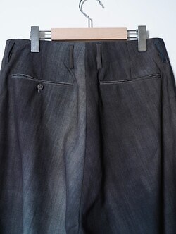 saby MENS TWO TUCK TROUSERS - Bishu Japan Flow dyeing FAB -  IMAGE10