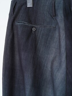 saby MENS TWO TUCK TROUSERS - Bishu Japan Flow dyeing FAB -  IMAGE11