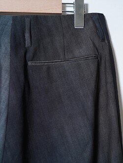 saby MENS TWO TUCK TROUSERS - Bishu Japan Flow dyeing FAB -  IMAGE12