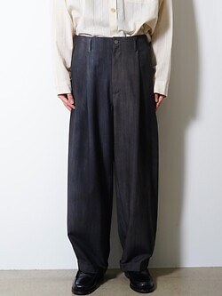 saby 男士 TWO TUCK TROUSERS - Bishu Japan Flow dyeing FAB -  圖片13
