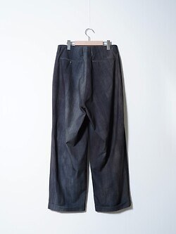 saby MENS TWO TUCK TROUSERS - Bishu Japan Flow dyeing FAB -  IMAGE2