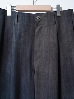 saby MENS TWO TUCK TROUSERS - Bishu Japan Flow dyeing FAB -  IMAGE3