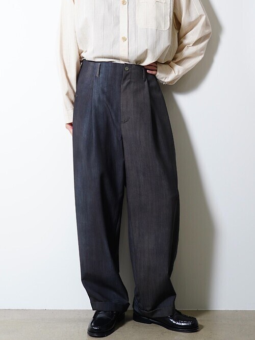 TWO TUCK TROUSERS - Bishu Japan Flow dyeing FAB - ｜saby MENS