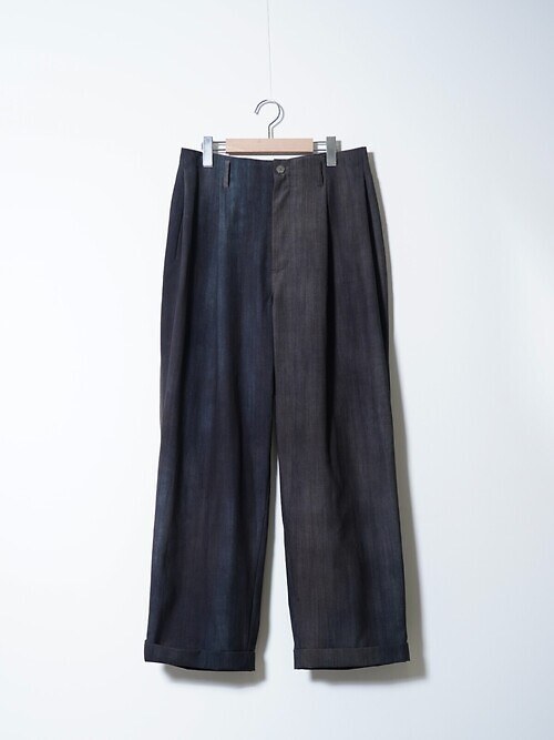TWO TUCK TROUSERS - Bishu Japan Flow dyeing FAB - ｜saby MENS