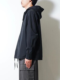 NULABEL MENS GARMENT DYED HOODED SHIRT IMAGE2