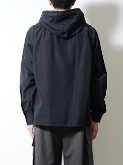 NULABEL MENS GARMENT DYED HOODED SHIRT IMAGE3