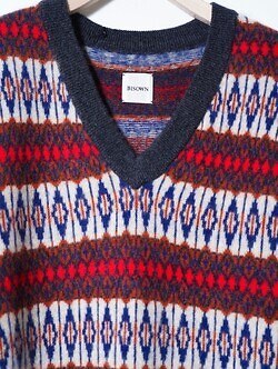 BISOWN WOMENS & MENS CASHMERE MIX PATTERN VEST IMAGE3