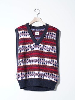 BISOWN WOMENS & MENS CASHMERE MIX PATTERN VEST IMAGE1