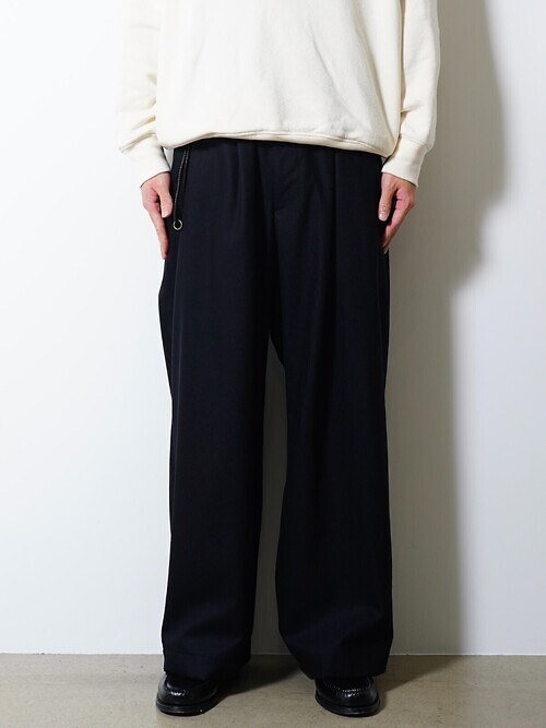 WOOL CASHMERE POPLIN MELTON NO-BRAINER PANTS｜ANTHEM A 男裝