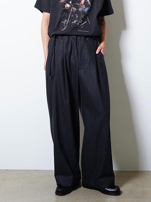WOOL CASHMERE POPLIN MELTON NO-BRAINER PANTS｜ANTHEM A 男士