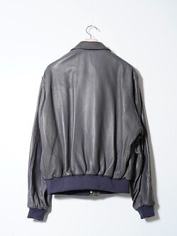 YOKE 남성 Lamb Leather Bomber Jacket 이미지2