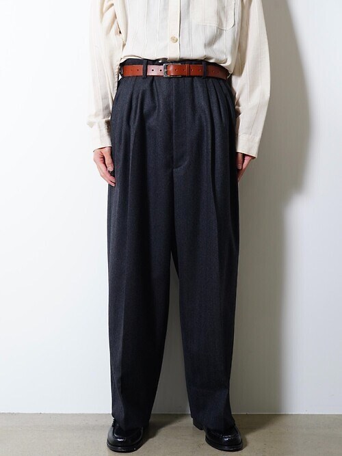 Draping Five-Tuck Wide Trousers｜nonnotte MENS