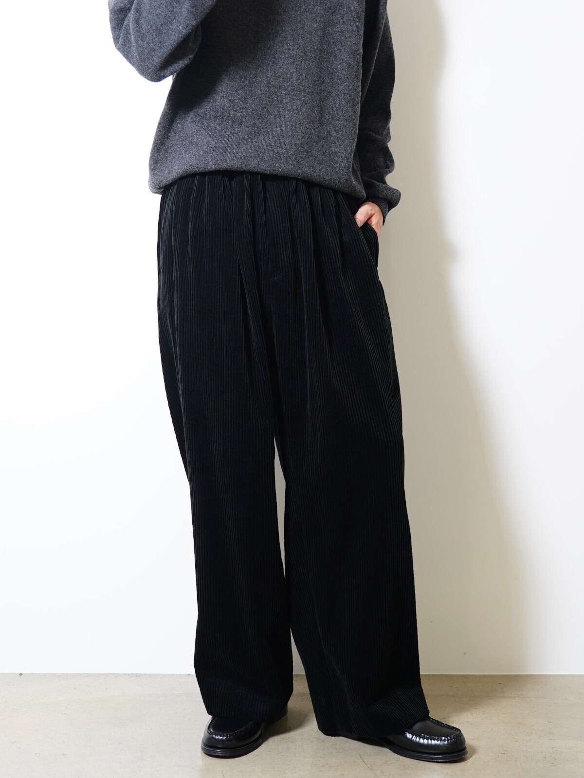 Blanc YM 男士 Corduroy Relax Trousers 写真12