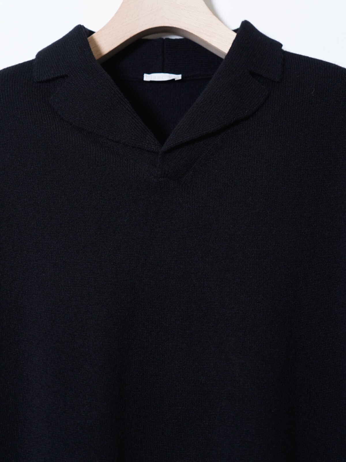 Blanc YM WOMENS & MENS Wool Open Collar Knit Shirts IMAGE17