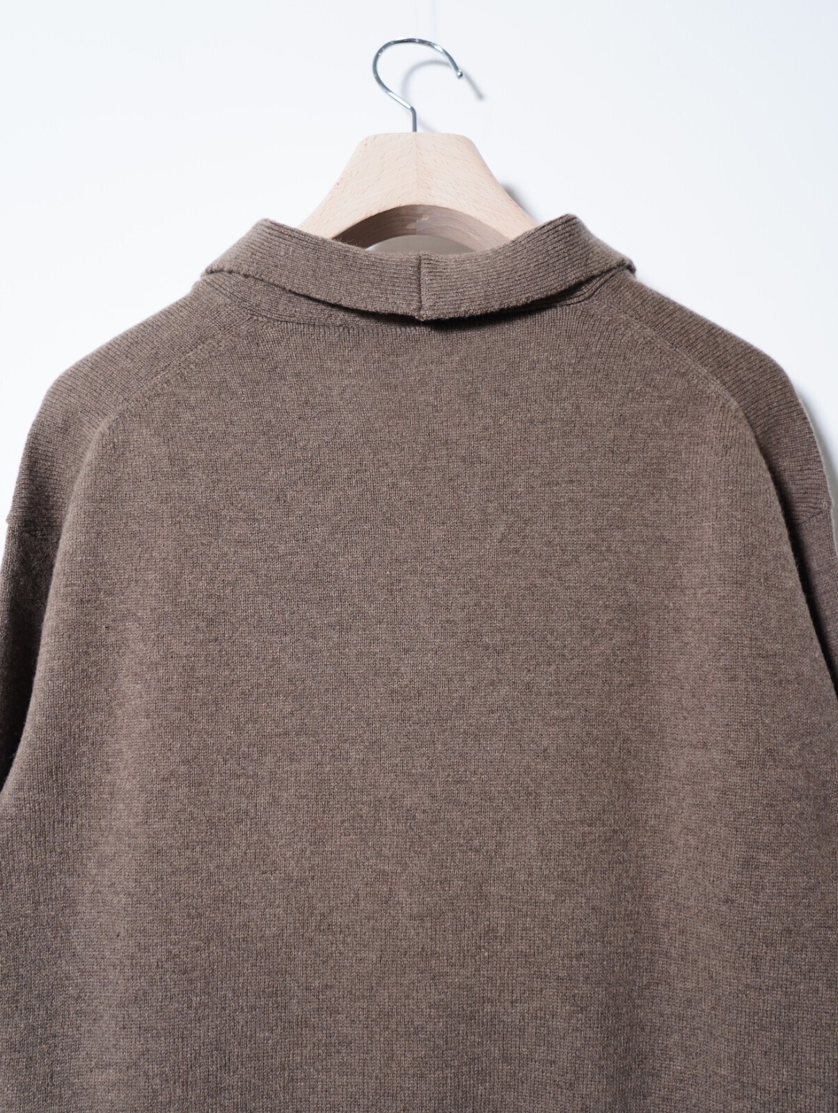 Blanc YM WOMENS & MENS Wool Open Collar Knit Shirts IMAGE5
