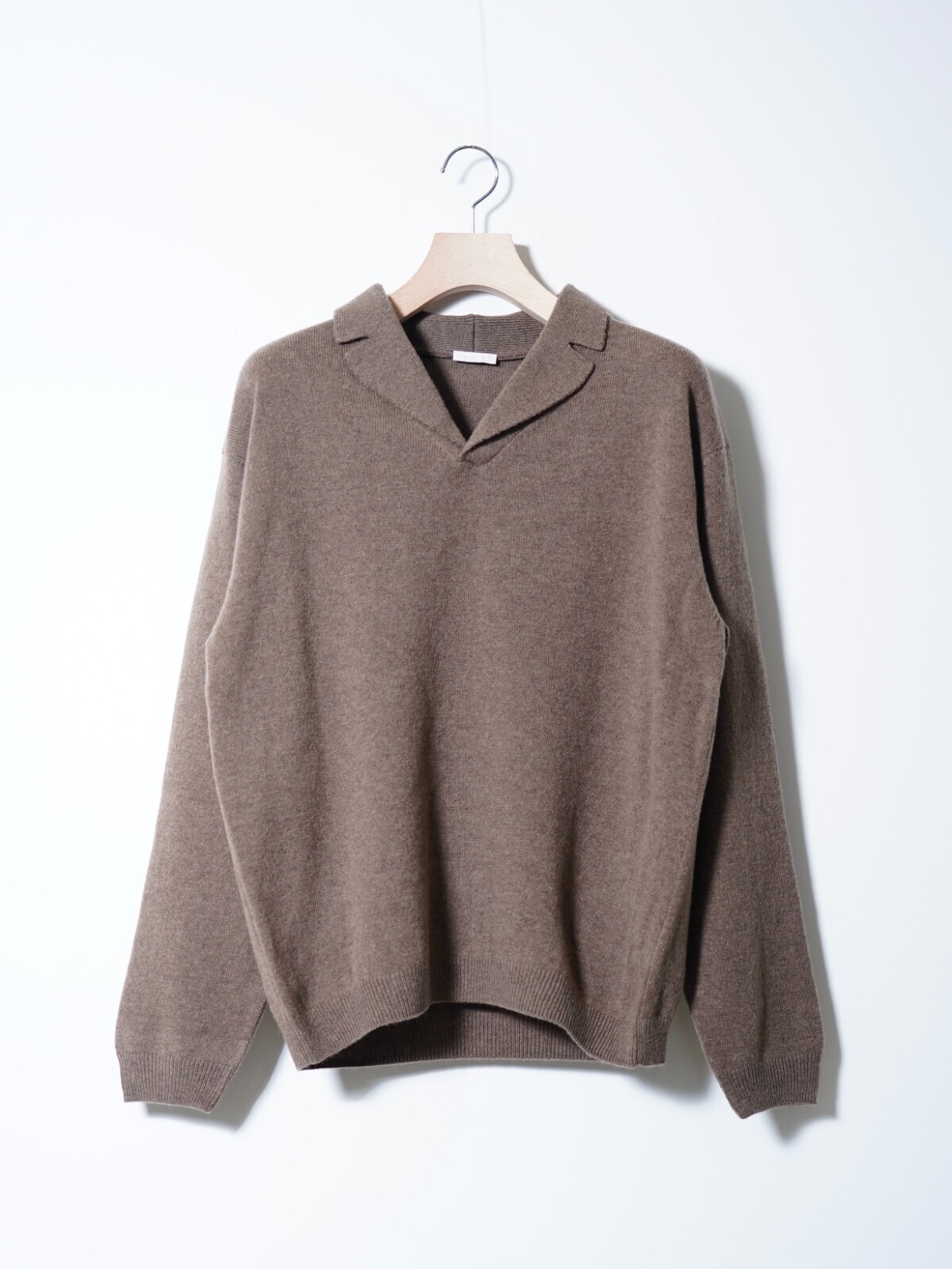 Blanc YM WOMENS & MENS Wool Open Collar Knit Shirts IMAGE1