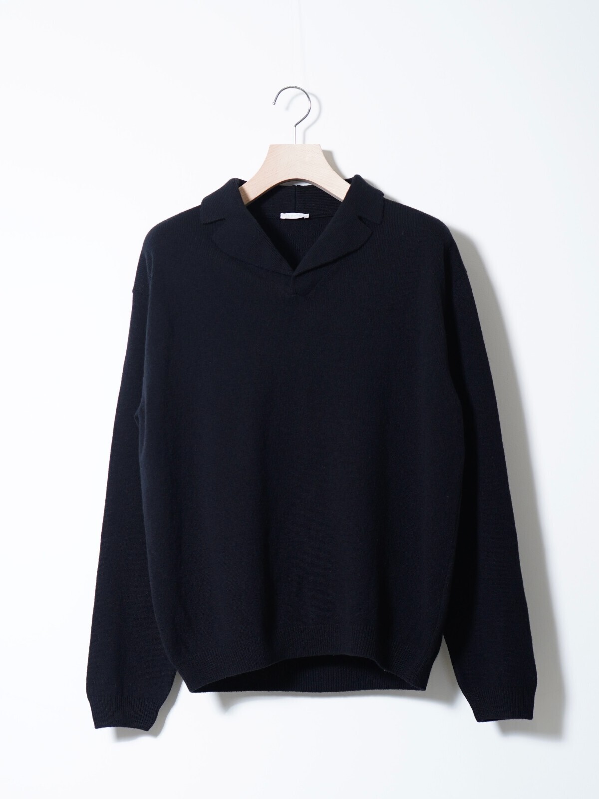 Blanc YM WOMENS & MENS Wool Open Collar Knit Shirts IMAGE15