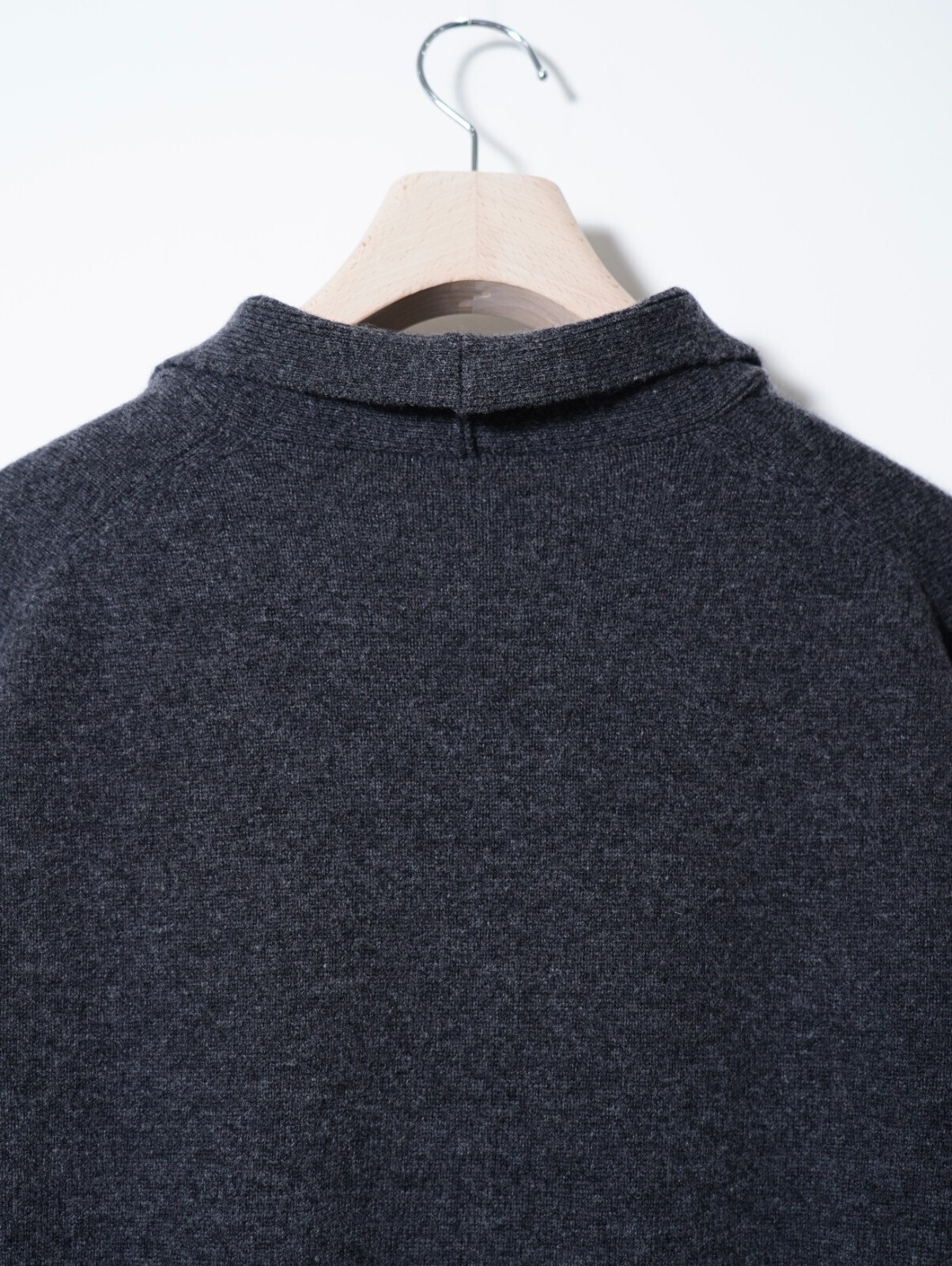 Blanc YM WOMENS & MENS Wool Open Collar Knit Shirts IMAGE11