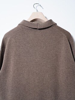 Blanc YM WOMENS & MENS Wool Open Collar Knit Shirts IMAGE5